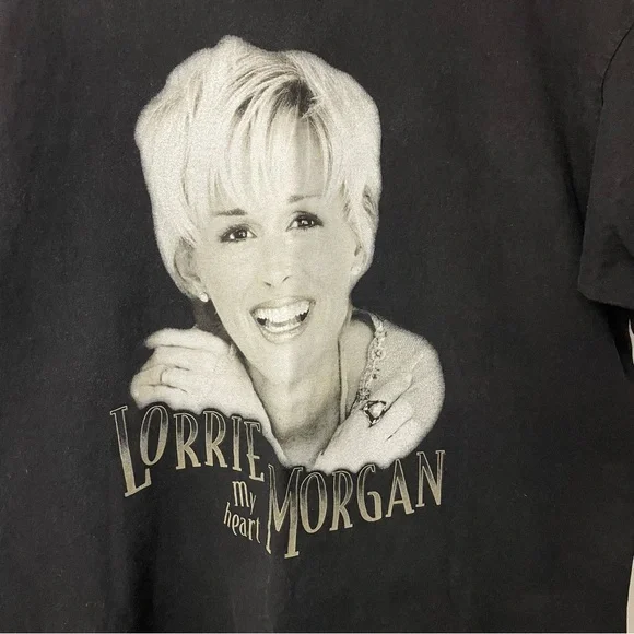 Vintage 90s Lorrie Morgan My Heart Concert Tour T Shirt 1999 Size Large - Picture 2 of 5